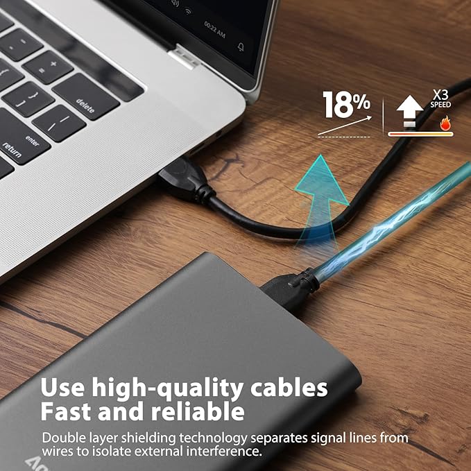 640GB Ultra Slim Portable External Hard Drive 2.5 USB 3.0 Mobile Ultrafast HDD Storage for PC Mac Desktop Laptop MacBook Chromebook Xbox One Xbox 360 PS4 (Grey)
