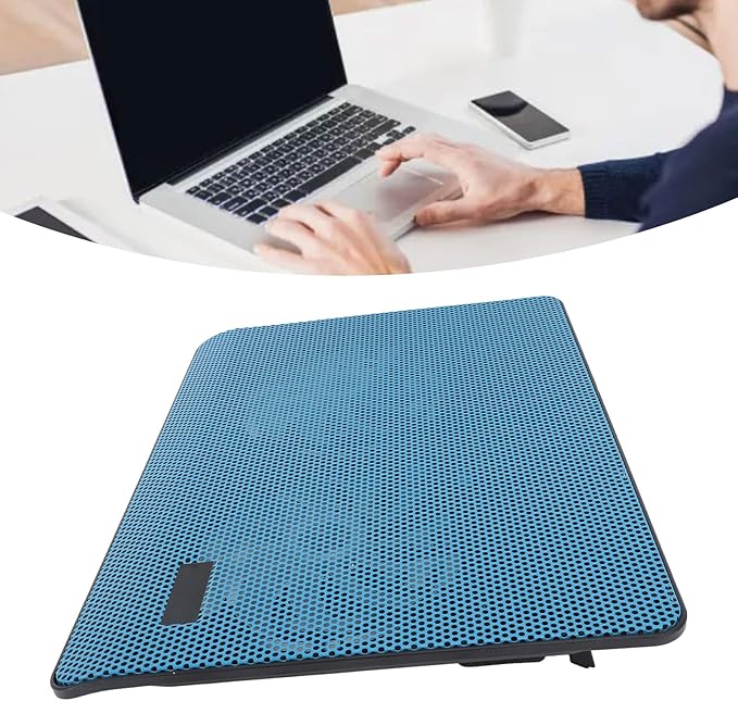 Drfeify Laptop Cooling Pad Dual High Performance Fans 15dB Ultra Quiet Ergonomic Adjustable Stand with Noise Free Cooling for Laptops Within 17 Inches