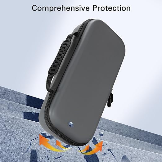 CoBak Hard Carrying Shell Case for PlayStation Portal Remote Player - with 2 Screen Protector 1 Grip Case 4 Thumb Grip Caps Hard Outer Cover for PS5 Portal Gray
