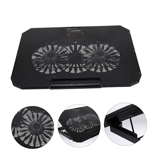Angoily Laptop Cooling Fan Pad USB Laptop Cooler Stand Material Silent Cooling Notebook Computer Radiator