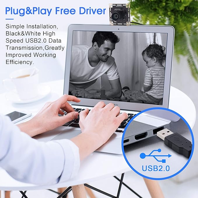 Global Shutter USB Camera Module 720P 60FPS Wide Angle 1MP UVC USB2.0 PC Camera for Laptop Jetson Nano