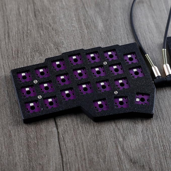 YMDK Low Profile Split Chocolate Keyboard Corne V4.1 Ergonomic 46 Keys Hotswappable 40% Layout 3D Print Case PLA RGB Vial Keyboard Kit
