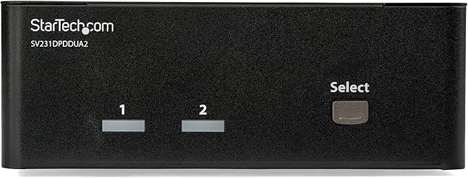 StarTech.com 2-Port DisplayPort KVM Switch - Dual-Monitor - 4K 60 - with Audio &amp USB Peripheral Support - DP 1.2 - USB Hub TAA (SV231DPDDUA2)