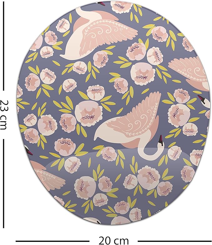 Ergonomic Mouse Pad with Wrist Rest Digital Printed Mouse Mat for Tendon Sheath Problems Non-Slip Base for Office and Home Size: 20 x 23 cm