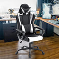 Gaming Chair High Back PU Leather Gaming Chairs Computer Chair with Armrest Headrest and Lumbar Support for Kids Teen Adults Men Women Height Adjustable Gamer Chair Computer Chairs for Adults
