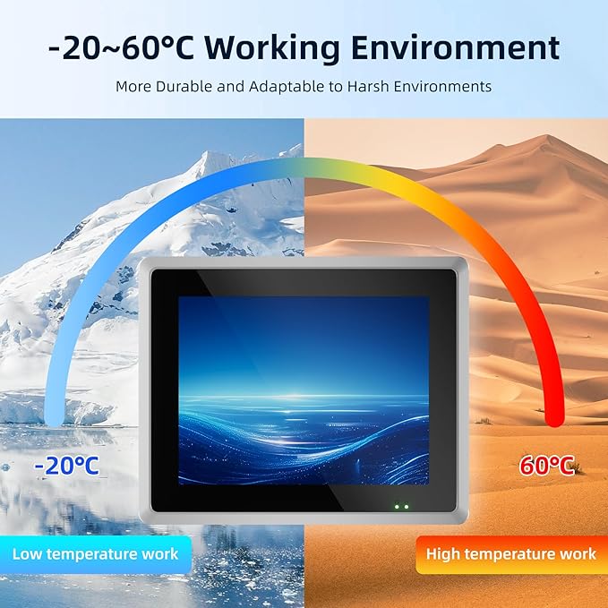17 inch Industrial Fanless Embedded Panel PCCapacitive Industrial Touch Screen Panel ComputerIP65 All-in-One ComputerWindows 10 profor AutomationKioskMonitoring(I5-7200U8G+128G)