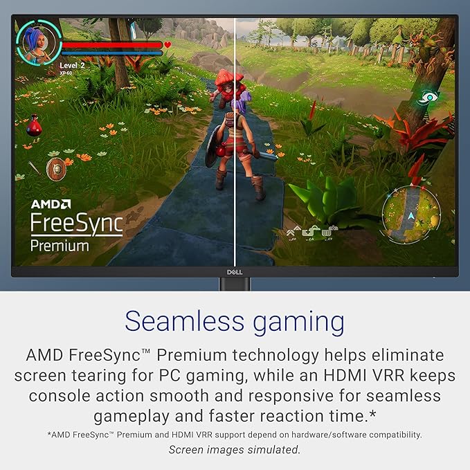 Dell 24 240Hz Gaming Monitor - SE2426HG - 23.8-inch FHD (1920x1080) 240Hz Display in-Plane Switching (IPS) Technology AMD FreeSync™ Premium TÜV 3-Star 2X HDMI DisplayPort 1.4 Tilt