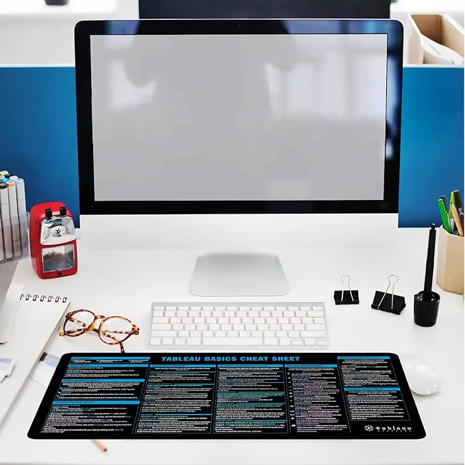 Tableau Shortcuts Cheat Sheet Mouse Pad Mouse Mat Perfect for Analysts Students Office Professionals Essential Computer Accessories for Study Work and Reference Purposes KMH
