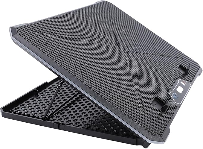 Gaming Laptop Cooling Pad 10 Fans 5 Speeds RGB Light Strip 10 Modes Sturdy ABS Aluminum Alloy Base with 2 USB Ports for 12 to 19 Inch Laptops Tablets Smartphones (14 Fans)