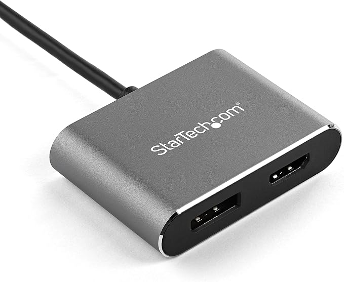 StarTech.com USB C Multiport Video Adapter - 4K 60Hz USB-C to HDMI 2.0 or DisplayPort 1.2 Monitor Adapter - USB Type-C 2-in-1 Display Converter HDMI/DP HBR2 HDR - Thunderbolt 3 Compatible (CDP2DPHD)