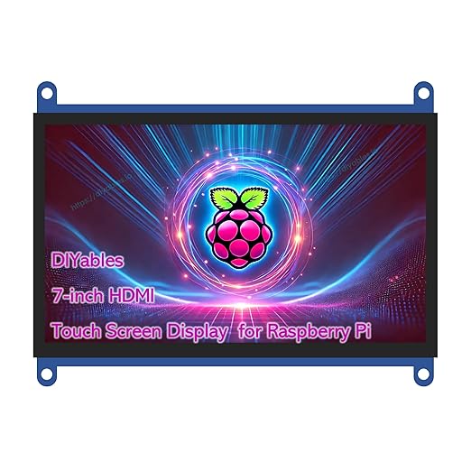 7-Inch Touch Screen Display for Raspberry Pi – HDMI Interface LCD Monitor for IoT Robotics and STEM Projects