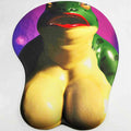 3D Mouse pad Oppai Mousepad Anime Manga Breast Gaming Wrist Rest Boob-pad Anti-Slip Mouse Mat (Frog)