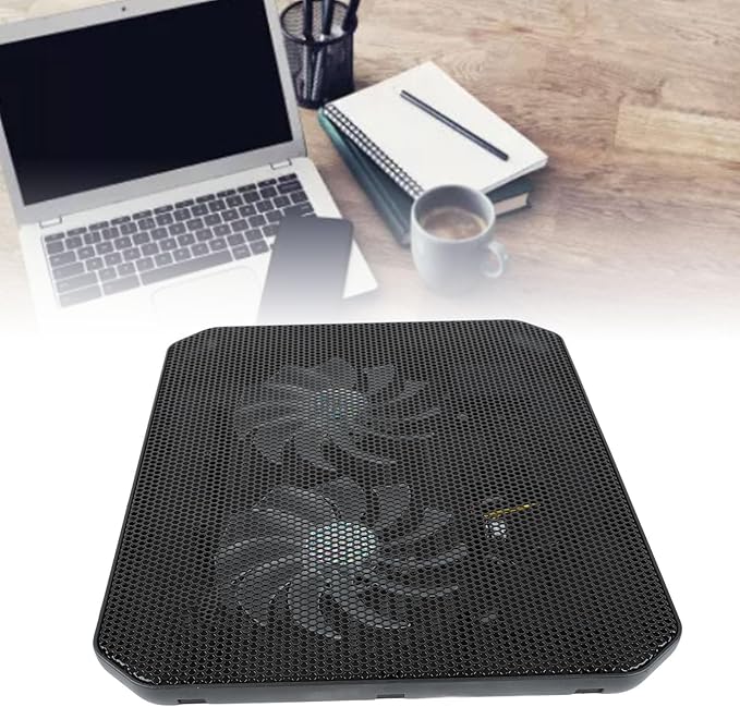 Laptop Cooler 7 Height Adjustments High Speed Cooling Low Noise Laptop Pad Cooling Pad Stand with LED Lights Fan Fan (M10B)