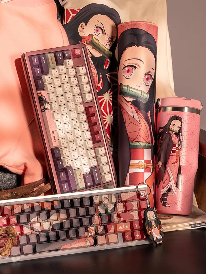 Demon Slayer Kimetsu No Yaiba Nezuko Gaming Mouse Pad Computer Mouse Mat Flat Stitched Edge Non-Slip Rubber Base Gamers &amp Office Use - Officially Licensed