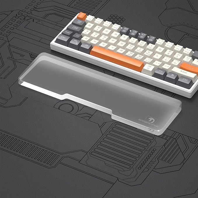 SELORSS Acrylic Keyboard Wrist Rest - Mini 61Key Keyboard- Mechanical Keyboards Ergonomic Palm Rest for Computer KeyboardAnti-Slip BaseWrist Pad for LaptopOffice &amp Home-Easy Typing