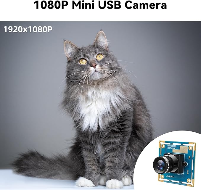 Magnolia USB Camera Module 1080P - 120fps High Speed Webcam with CMOS OV2710 Sensor Low Light Industrial Lightburn Camera Board Plug&ampPlay for 3D Printer Robot Machine Vision