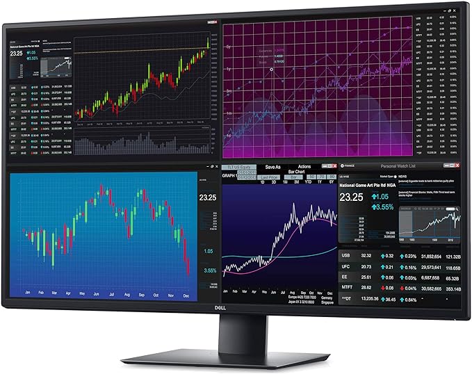 Dell U4320Q UltraSharp 43 Inch 4K UHD Computer Monitor - IPS Gaming Display HDMI USB-C PC Monitor for High-Performance Gaming and Workstations (Renewed)