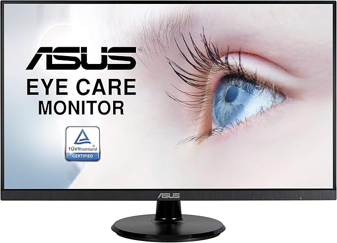 ASUS 27” 1080P Monitor (VA27DQ) - Full HD IPS 75Hz Speakers Adaptive-sync/FreeSync™ Low Blue Light Flicker Free VESA Mountable Frameless HDMI VGA DisplayPort Tilt Adjustable Black