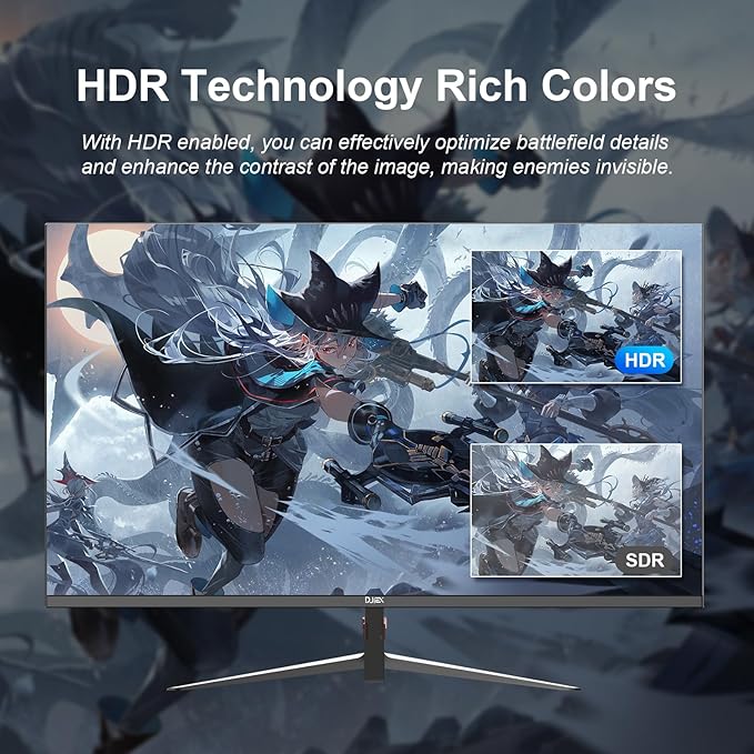 27 inch Gaming Monitor 1920x1080p 180Hz FHD GTG Vertical with Freesync Eye-Care Technology HDMIVESA Compatiblefor Gaming Home Office