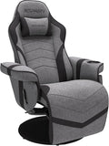 RESPAWN 900 Console Gaming Recliner with Footrest and Lumbar Support - Comfortable Ergonomic Gaming Chair with Headrest No Wheels Reclining Heavy Duty Racing Style Video Game Chairs - Gray Fabric