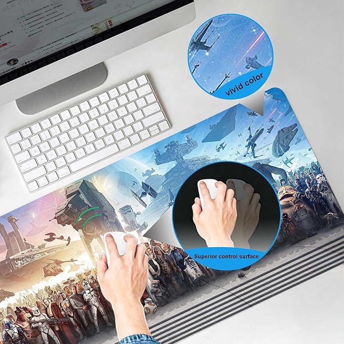 XXL Large Gaming Mouse Pad The Chosen One Custom Desk PadMousepad with Anti-Slip Rubber BaseStitched Frame Mouse MatPortable Desk Mat for Computer Keyboard Mice Laptop &amp PC31.5X15.7 Inch