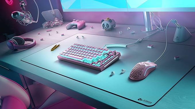Top Frame for GMMK PRO - 75% Keyboard with Knob - Glorious Gaming - Aluminum Mounting Frame for Custom Mechanical Keyboard for PC Gaming and Programming (E-White)
