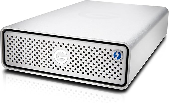 G-Technology 12TB G-DRIVE with Thunderbolt 3 and USB-C Desktop External Hard Drive Silver - 0G05383-1