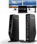 WAVLINK USB 3.0 and USB-C Universal Laptop Docking Station with 65W Dual Monitor Docking Station for Windows or Mac 4K HDMI (2 HDMI2 Display Ports3 USB-A 2 USB-C Ethernet Audio&ampMic)