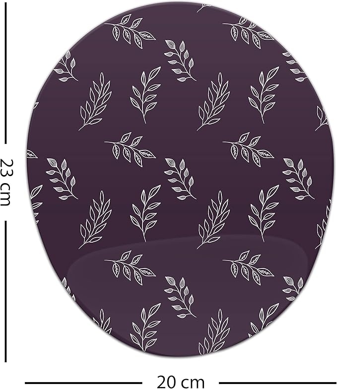 Ergonomic Mouse Pad with Wrist Rest Digital Printed Mouse Mat for Tendon Sheath Problems Non-Slip Base for Office and Home Size: 20 x 23 cm