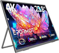 Portable Monitor 4K 23.8 3840x2160 UHD 24 QLED Large Monitor 400 Nits | 100% DCI-P3 | USB-C &amp HDMI | VESA &amp Stand | Second Screen for Computer Mini PC Game Consoles