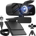 Gohero Full HD 1080P Webcam with Auto Focus Noise Cancellation Privacy Cover Wide-Angle Lens Auto Light Correction for Laptop Desktop PC Mac