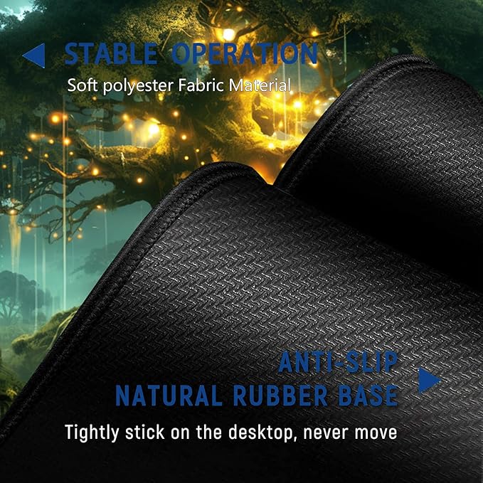 Large Mouse Pad + Keyboard Wrist Rest Set Extended Gaming Mousepad (31.5X11.8 inch) with Non-Slip Rubber Ergonomics Memory Foam Mouse Wrist Rest Support Tree of Life Pattern XXL Desk Pad