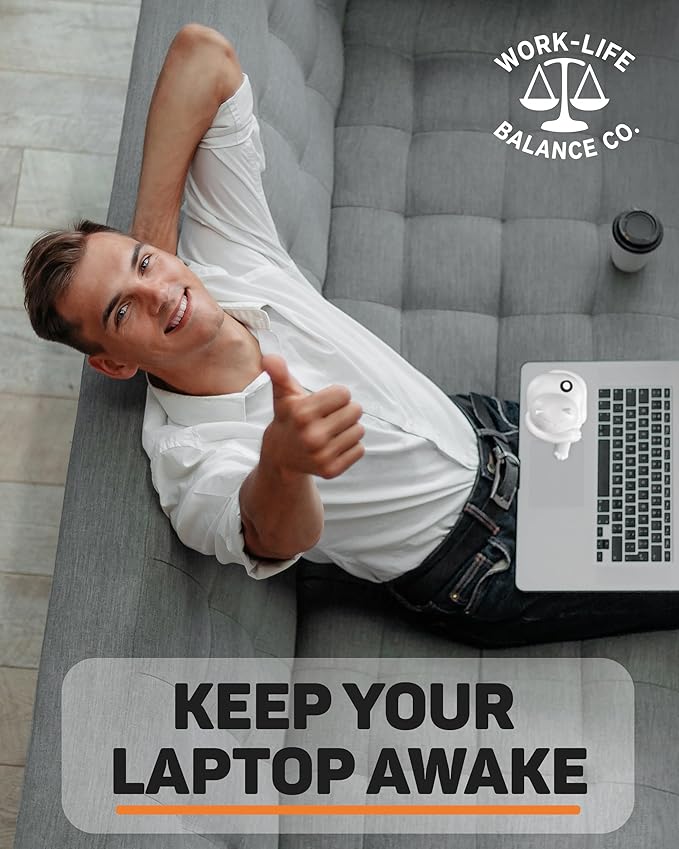 Work-Life Balance Randomized Mouse Jiggler Undetectable Trackpad - Mechanical Mouse Mover Device for Laptop Keep Screen Active Automatic Mouse Shaker for Remote Work Essential No USB - Gray Cat