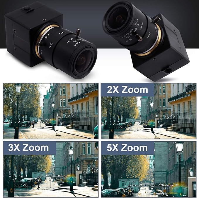 SVPRO USB Camera 1080P HD Webcam with Zoom Lens 2.8-12mmManual Focus Web Cam for ComputerH.264 Low Light Camera with Sony IMX323 Sensor for Streaming/Video Conference/Studio