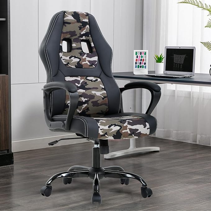 Video Game Chairs Computer Gaming Chair for Adults with Adjustable Height Cheap Gamer Chair Desk Chair Gaming Chair with Lumbar Support for Teens