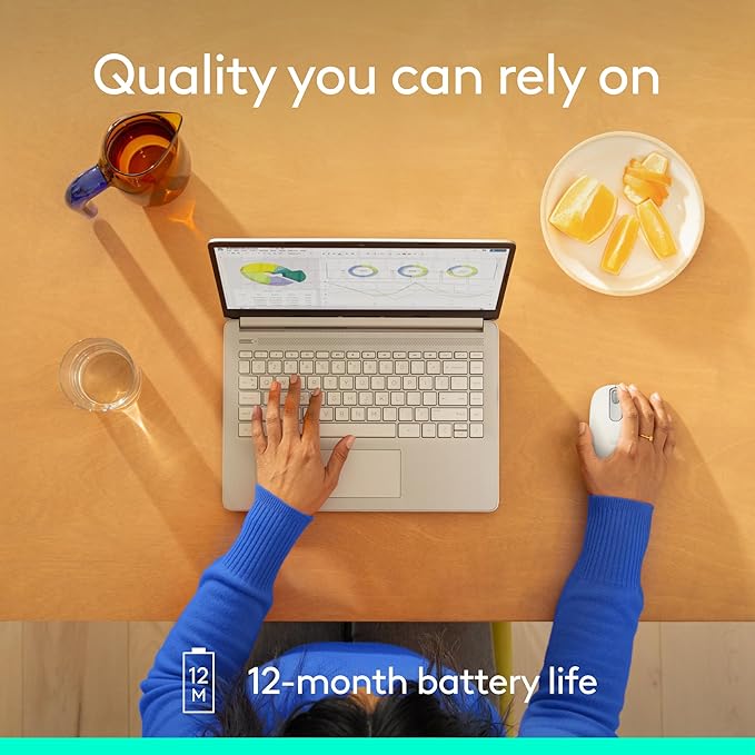 Logitech M196 Bluetooth Wireless MouseCompact and Portable Mouse for LaptopsTablets and More12-Month BatterySmooth TrackingCompatible with PC and Mac Windows and macOS - Off White Pack of 4