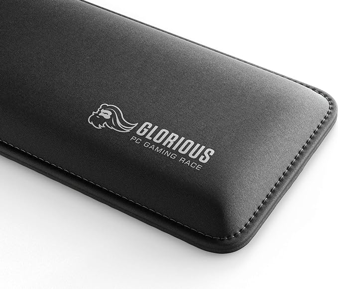 Glorious Gaming Wrist Pad/Rest - Slim TENKEYLESS - Black - Mechanical KeyboardsStitched EdgesErgonomic | 14x4 inches/(0.7in/17mm) Thick (GSW-87) Slim TENKEYLESS (Black)