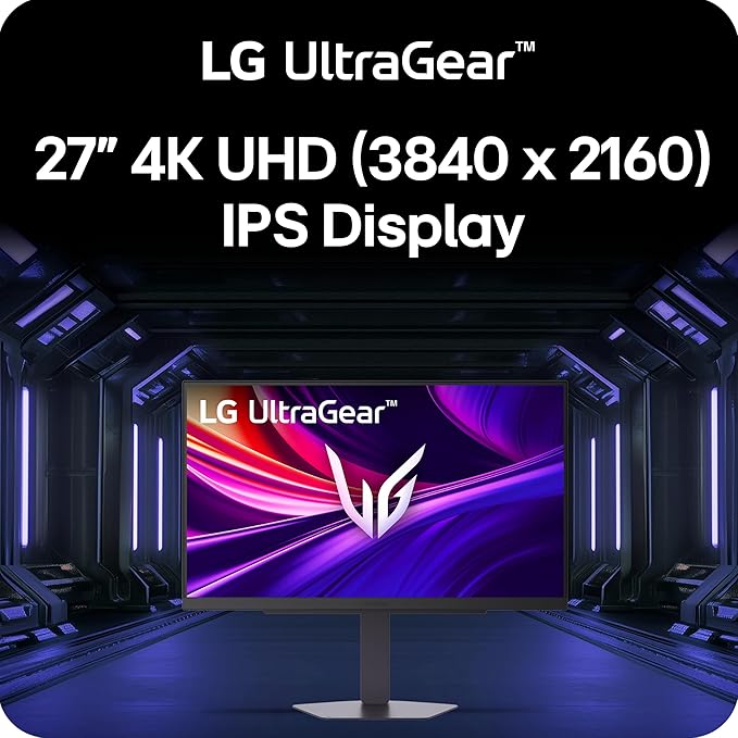 LG 27G810A-B 27-inch Ultragear 4K UHD (3840 x 2160) IPS Gaming Monitor Dual Mode UHD 180Hz or FHD 360Hz 1ms NVIDIA G-Sync AMD FreeSync Premium VESA DisplayHDR 400 HDMI 2.1 Black