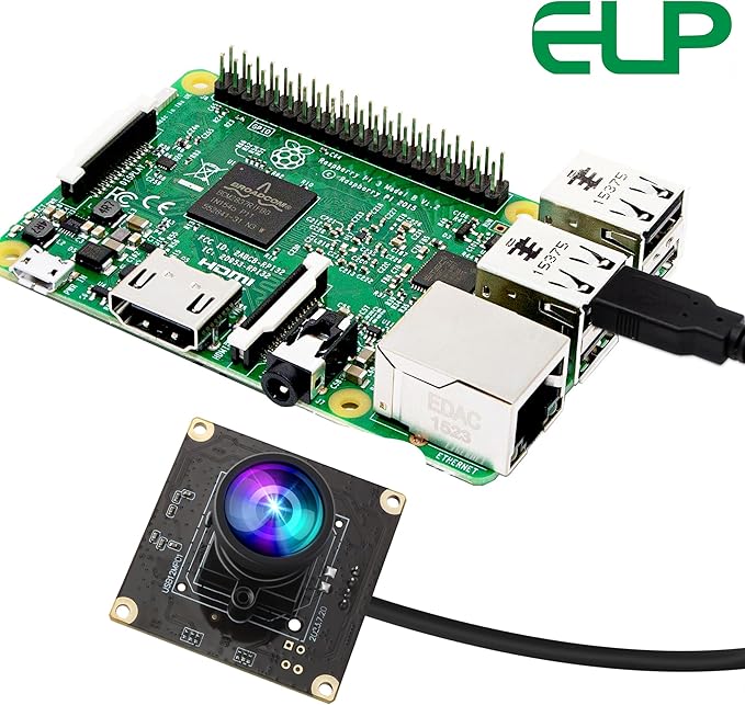 ELP 1080P 120fps USB Camera Module for Computer 11.6mp Lightburn Camera Mini UVC USB2.0 High Speed PC Camera Wide Angle USB Security Web Camera Board for Laptop (100° no Distortion Lens)
