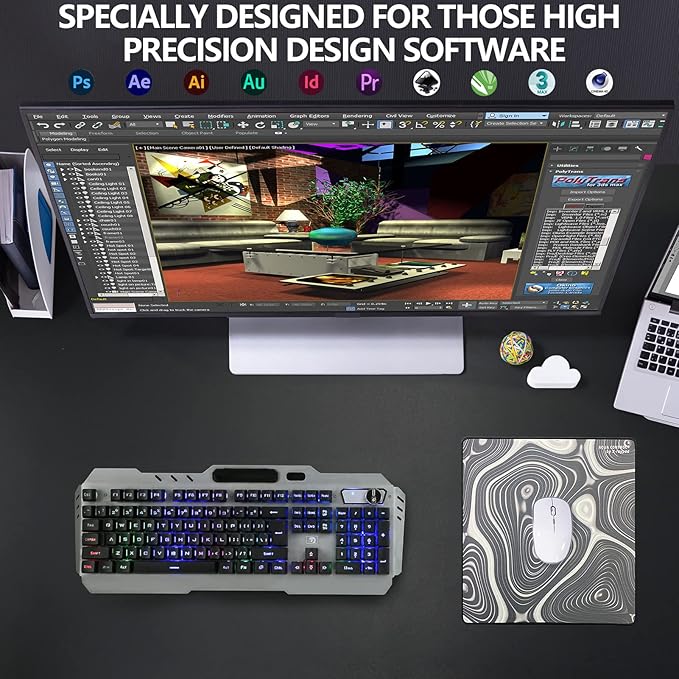X-Raypad Aqua Control Plus ROB Gaming Mouse Pad Ultra-High Precision Mouse Pad with Perfect Speed and Control Capability Consistent X and Y Glide Designed for Fps Players with Low DPI Requirements