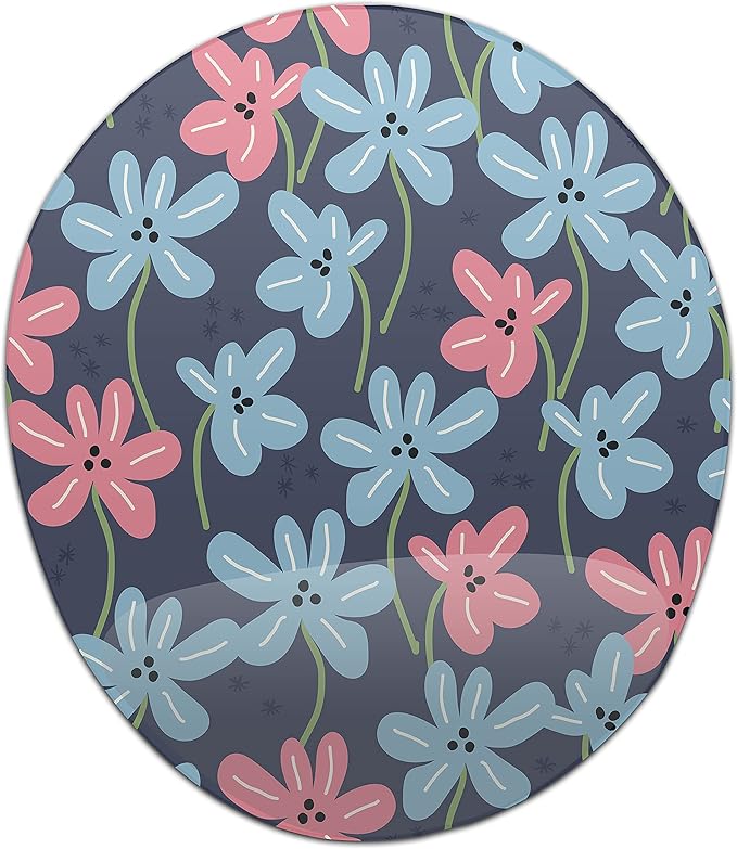 Ergonomic Mouse Pad with Wrist Rest Digital Printed Mouse Mat for Tendon Sheath Problems Non-Slip Base for Office and Home Size: 20 x 23 cm