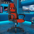 Video Gaming Chair with Massage Function Ergonomic Computer Desk Chairs Home Office Desk Chair with Lumbar Support Adjustable Height Swivel Wheels Red
