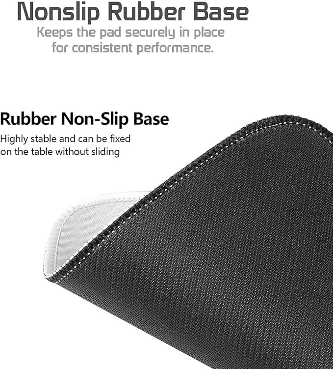 Silver Gray 3XL Color Mouse Pad - Huge (48''x24'') Desktop Mat - Durable Waterproof and Non-Slip Extended Gaming Mousepad