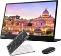 Lenovo ThinkVision M14 14 Inch 1920 x 1080y IPS 2 USB Type-C Portable Travel Monitor Bundle with Black Marble Bluetooth Folding Wireless Keyboard and Black Pebble M355 Bluetooth Wireless Mouse