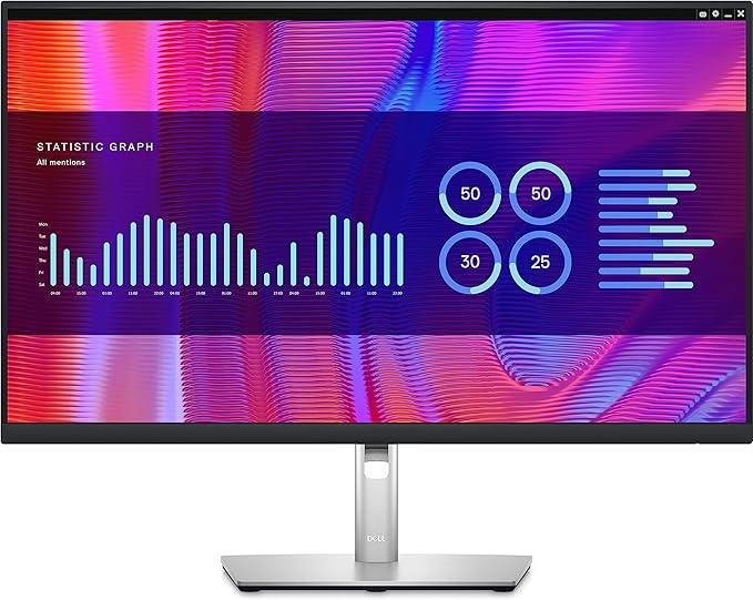 Dell P2723DE 27 QHD WLED LCD Monitor - 16:9 - Black Silver (Renewed)