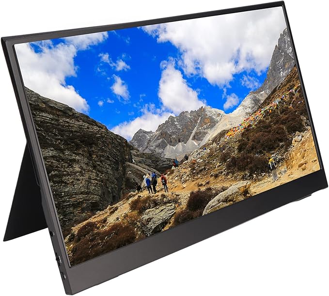 Dpofirs 15.6in 1920x1080 Full HD Computer Display Portable Travel Monitor USB C Gaming Monitor with HDMI 3.5mm Audio Type C Interface