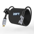 USB c Braided Data Extension Cable 20ft/6M USB c Extension Cable 20 gbps Data Transfer/100W Fast Charging/Video Output at 4K@60Hz for MonitorUSB Male to usbc-c Female Cable