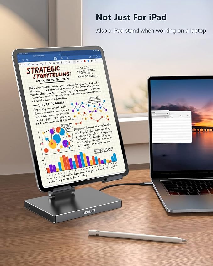 iPad Pro USB C Hub Stand Adapter for iPad Pro M5 M3 M4 13 12.9 11 Inch iPad Air Docking Station 4K 60Hz HDMI PD SD/TF Card Reader 3 USB 3.0 3.5mm Audio iPad Accessories Samsung Tablet Dock