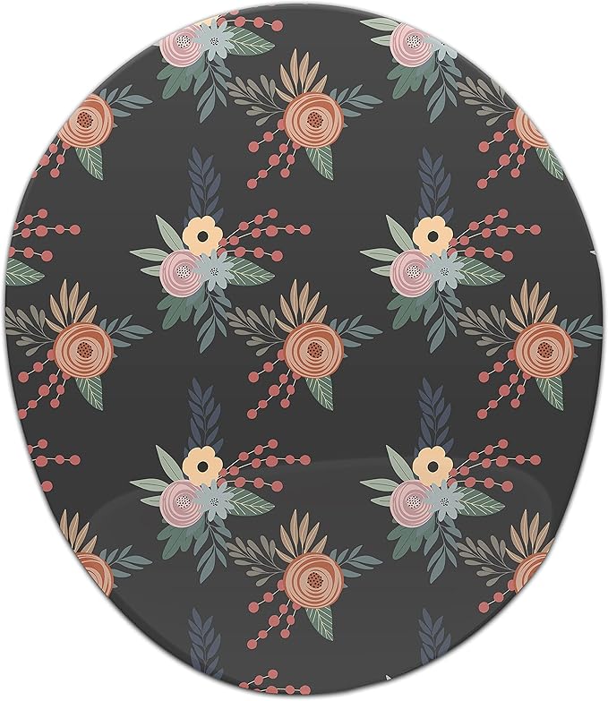 Ergonomic Mouse Pad with Wrist Rest Digital Printed Mouse Mat for Tendon Sheath Problems Non-Slip Base for Office and Home Size: 20 x 23 cm
