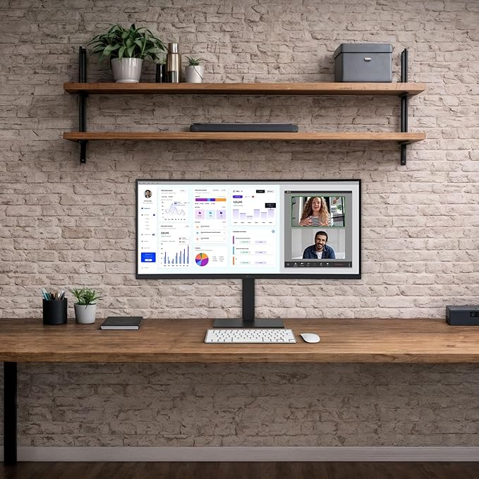 LG 34U650A-B 34-inch UltraWide WQHD (3440 x 1440) IPS Curved Wide Computer Monitor 100Hz HDR10 Built-in Speaker HDMI DisplayPort USB Type-C PD 96W Tilt/Height/Swivel Adjustable Stand Black